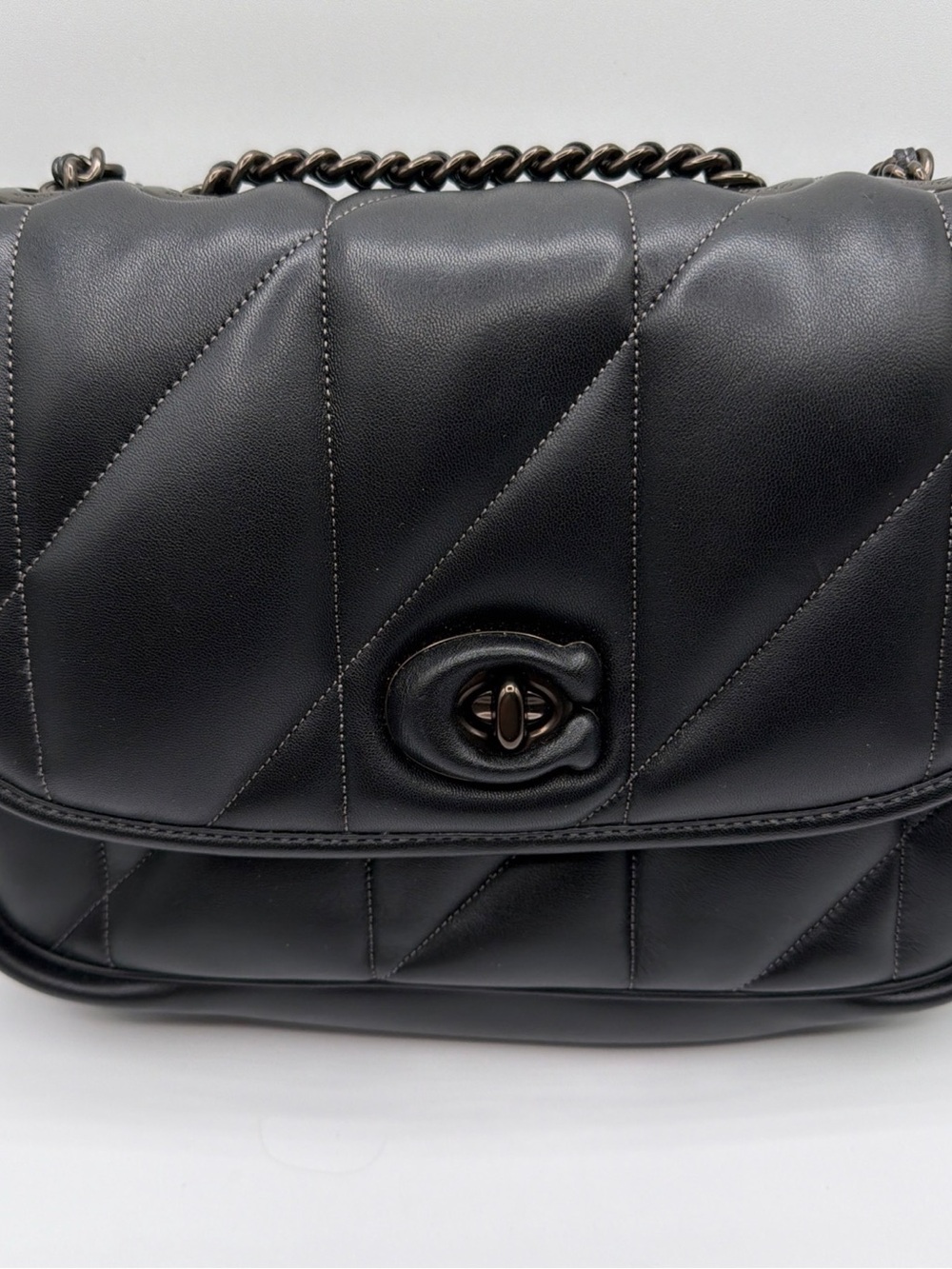 COACH Pillow Madison Shoulder Bag With Quilting In Black